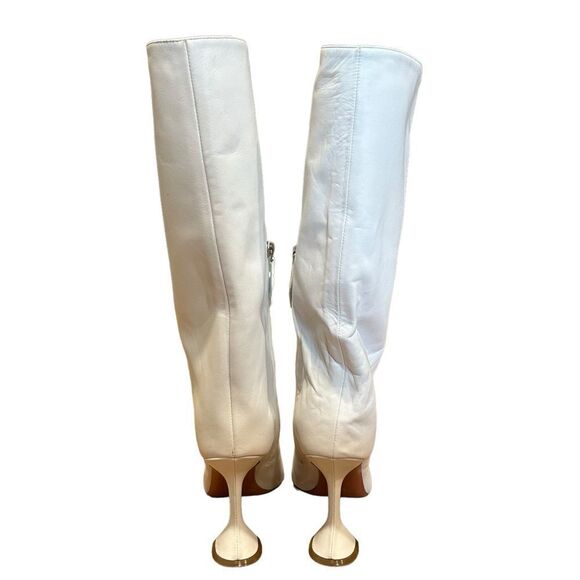 Revolve AMINA MUADDI Fiona Rain white leather boots, size 39 - Picture 16 of 16